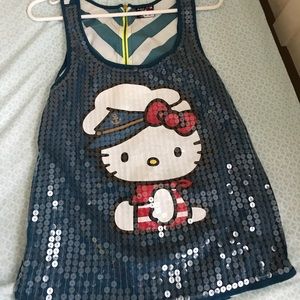 Hello Kitty Blue sequin shirt